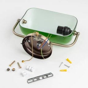 Brilagi - Aplica de perete BANK OFFICE 1xE27/60W/230V alama/verde