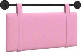 vidaXL Cap de pat suspendat Pe perete Roz 100 x 55 x 5 cm țesătură