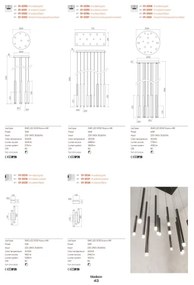 Lustră LED pe cablu MADISON Redo 01-2046 8xLED/4W/230V auriu