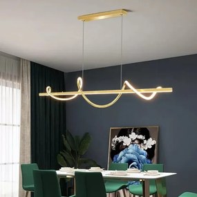 Lustra LED Cu Telecomanda, Elit's, Helix 01 Gold, 80w