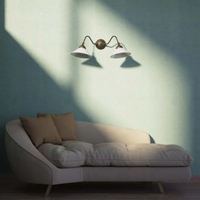 Aplica de perete din alama si sticla design vintage Sofia