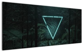 Tablou - Triunghi de neon în junglă (120x50 cm)