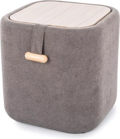 Taburet gri NAP cu spatiu de depozitare 37x37 cm