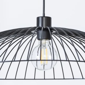 Brilagi - Lustră LED suspendată pe cablu CERIA WIRE, 1xE27/40W/230V, Ø 60 cm, negru