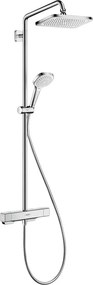Coloana de dus cu baterie termostatata Hansgrohe Croma E 280 EcoSmart cu 3 functii