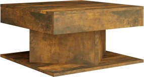 vidaXL Măsuță de cafea, stejar fumuriu, 57x57x30 cm, lemn prelucrat