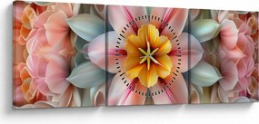 Tablou - Floare caleidoscopică (cu ceas) (90x30 cm)