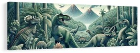 Tablou lumea sălbatică a dinozaurilor