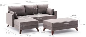 Canapea extensibilă Bellina (maro) (S). 1063012