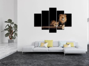 Tablou - Leu și leoaică (150x105 cm)