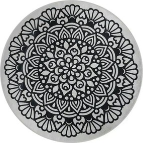 Covoras baie KOZZY, 140x140 cm, forma rotunda, poliester, negru