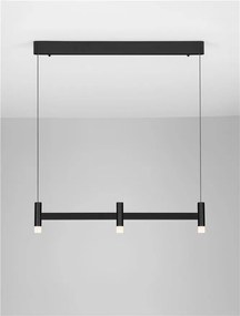 Lustra liniara cu 3 spoturi LED 3000K POETIC negru