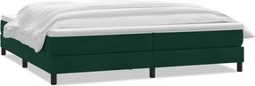 vidaXL Pat box spring cu saltea, verde închis, 180x220 cm, catifea