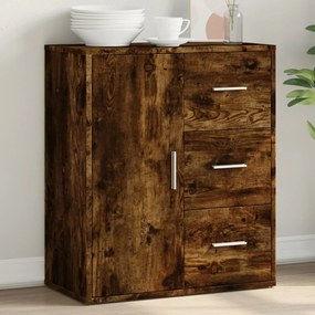 vidaXL Dulap, stejar fumuriu, 60x31x70 cm, lemn prelucrat