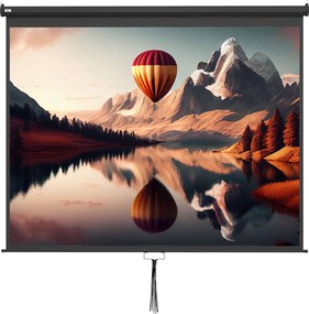 HOMCOM Ecran pentru Proiector 120 Inch Format 16:9/4:3 Reglabil, Ecran de Proiecție Compact, 244x183 cm, Negru | Aosom Romania