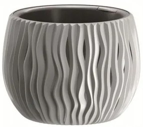Ghiveci decorativ de flori, rotund, gri, 1.4 L, 18x13.6 cm Sandy Bowl