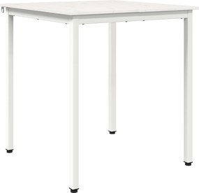 vidaXL Masă de dining Alb 70 x 70 x 75 cm Lemn de pin masiv