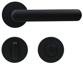 Baterii Como din aluminiu - rozeta WC, negru