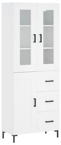 3198657 vidaXL Dulap înalt, alb, 69,5x34x180 cm, lemn compozit