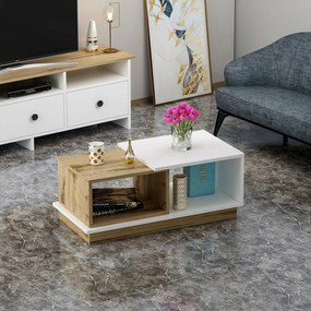 Măsuță de cafea Viana White and Oak