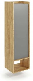 Dulap modular Mobius 1D natur/gri – H179 cm