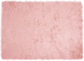 vidaXL Covor din Lână Faux Tafalla Roz 120 x 170 cm Poliester