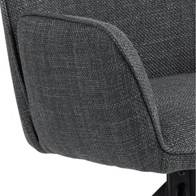 Set de scaune de sufragerie gri închis cu cotiere 2 buc. tapițat Glenda – Actona