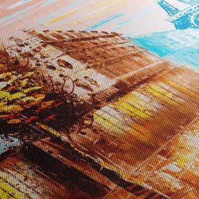 Tablou - Vremea ploioasă și Turnul Eiffel (70x50 cm)