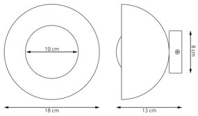 Aplica de perete BIBI 1xG9/8W/230V neagră