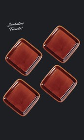 Set 4 Boluri Cuptor premium Heritage (13 cm cu 13 cm patrat) 450ml