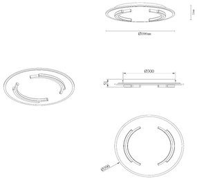 Plafonieră LED Lucide 44113/30/02 ANDREAS LED/30W/230V auriu