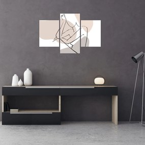 Tablou - Femeie corp linie de artă N⁰1 (90x60 cm)