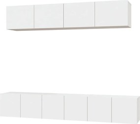 vidaXL Set dulap TV, 5 piese, alb, lemn prelucrat