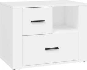 vidaXL Noptieră, alb, 60x36x45 cm, lemn compozit