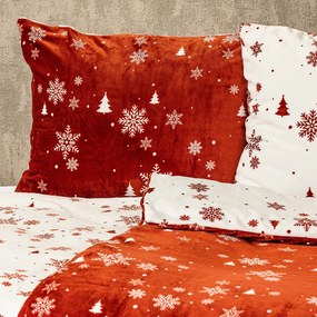 Lenjerie de pat micro-flanelă 4Home Happy winter, 160 x 200 cm, 70 x 80 cm