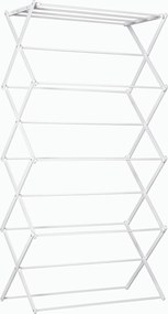 HOMCOM Uscător de rufe pliabil 8 nivele suport tip turn uscător suport rufe metal plastic Alb 74 x 35 x 144 cm | Aosom Romania
