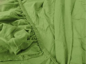 Cearsaf Jersey EXCLUSIVE cu elastic 180 x 200 cm verde