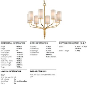 Candelabru design clasic JUNIPER cu 8 surse de lumina
