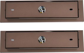 Set de 2 Aplice Moderne Bronz Închis Reglabile cu USB-C incl. LED - Modric