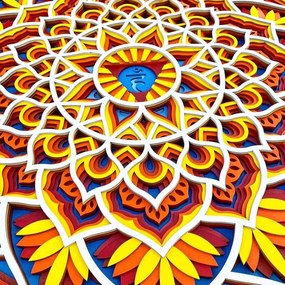 SENTOP | Mandala din lemn pe perete cu energie feng shui | până la 90 cm