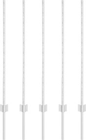 vidaXL Stâlp de gard. 5 pcs Argintiu 100 cm Oțel