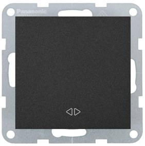 Intrerupator cruce 10A, IP20, Negru, Panasonic Karre Plus 55