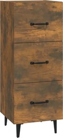 vidaXL Servantă, stejar fumuriu, 34,5x34x90 cm, lemn compozit