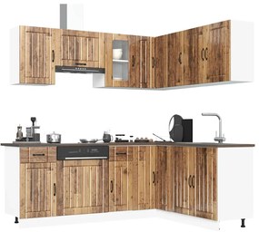 vidaXL Set de dulapuri de bucătărie 11 piese „Kalmar” Lemn vechi lemn