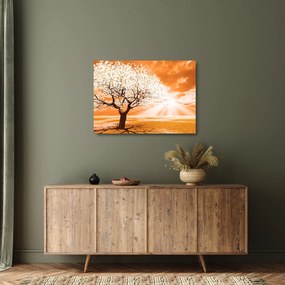 Tablou pe sticlă cu pomul portocaliu (70x50 cm)