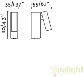 Aplica de perete LED design modern minimalist ROB nickel 68499