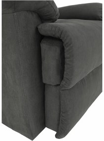 Fotoliu reglabil masaj, material textil catifea gri, LAMBERT