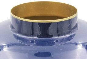 Vază decorativă rotundă metalică 23cm Blue