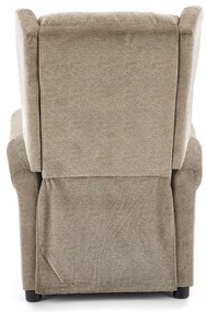 Fotoliu recliner cu functie de masaj Agustin M stofa bej