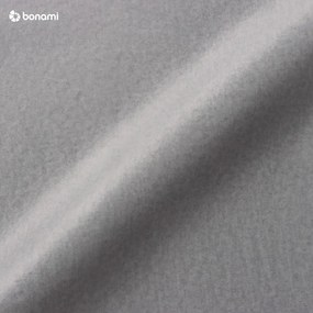 Colțar extensibil cu tapițerie de catifea și șezlong pe partea stângă Windsor &amp; Co Sofas Nuage, gri deschis